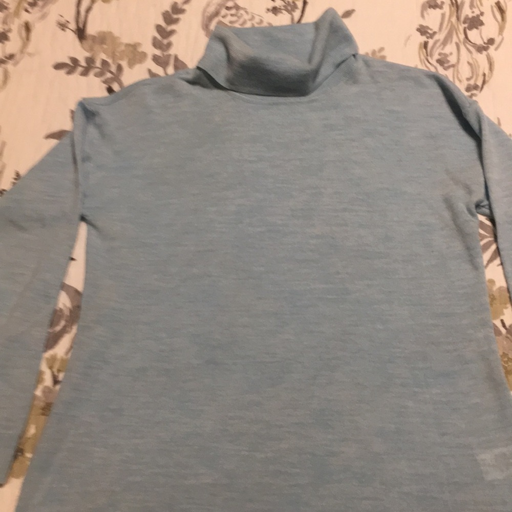 Powder blue turtleneck sweater by Talbots
